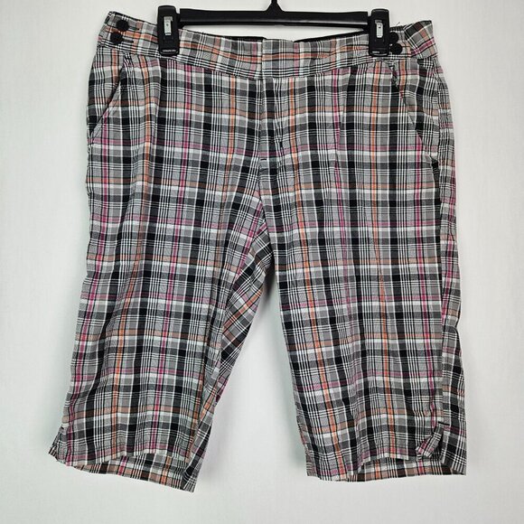 The North Face Liliput 100% Cotton Plaid Bermuda Short 14 Long - Picture 1 of 9